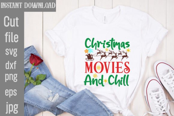 Christmas Movies and Chill SVG Cut File Review
