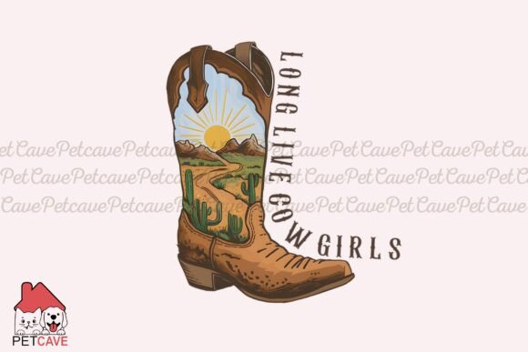 Cowboy Boot Art Desert Scene Rustic Cha Review