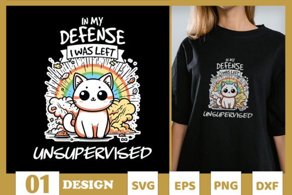 In My Defense Funny Cat SVG Review