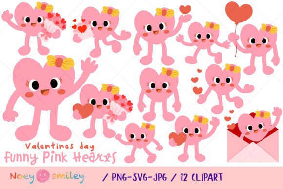 Pink Hearts Funny Cartoon: A Designer's Review