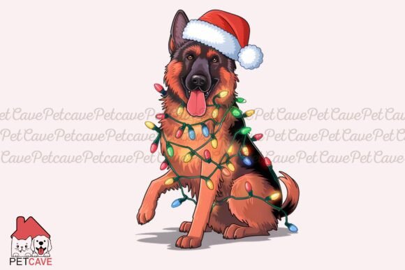Review: Festive German Shepherd in Christmas Lig