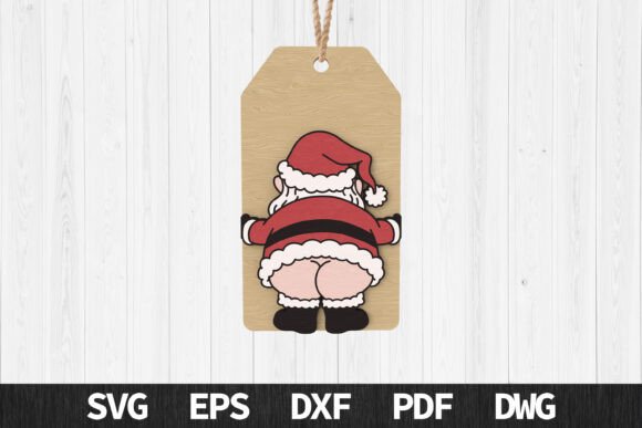 Reviewing the Funny Santa Butt Tag SVG for Holiday Projects