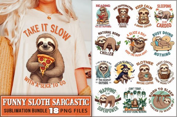 Reviewing the Funny Sloth PNG Sublimation Bundle for Embroidery