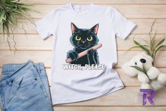 Witch Please Funny Cat Sublimation PNG Review